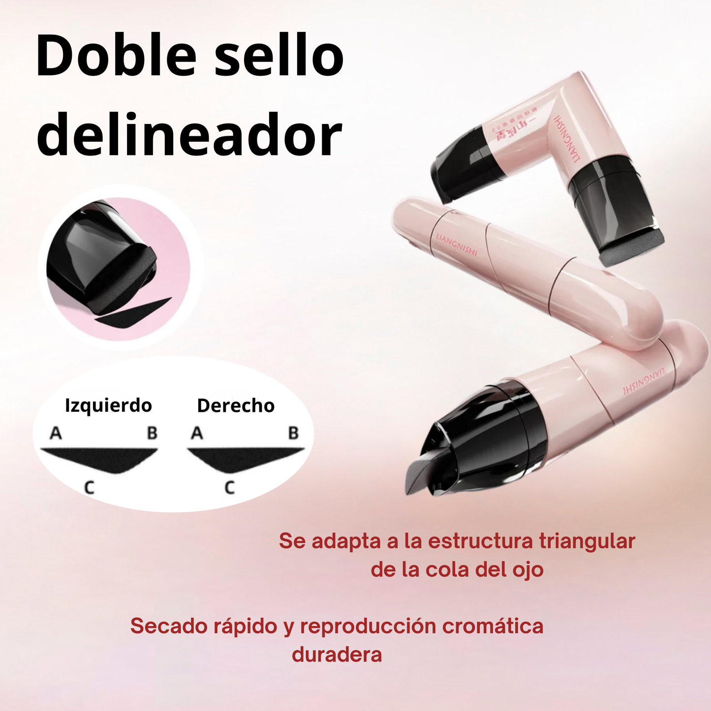 Delineador 2x1 de ojos giratorio con sello integrado